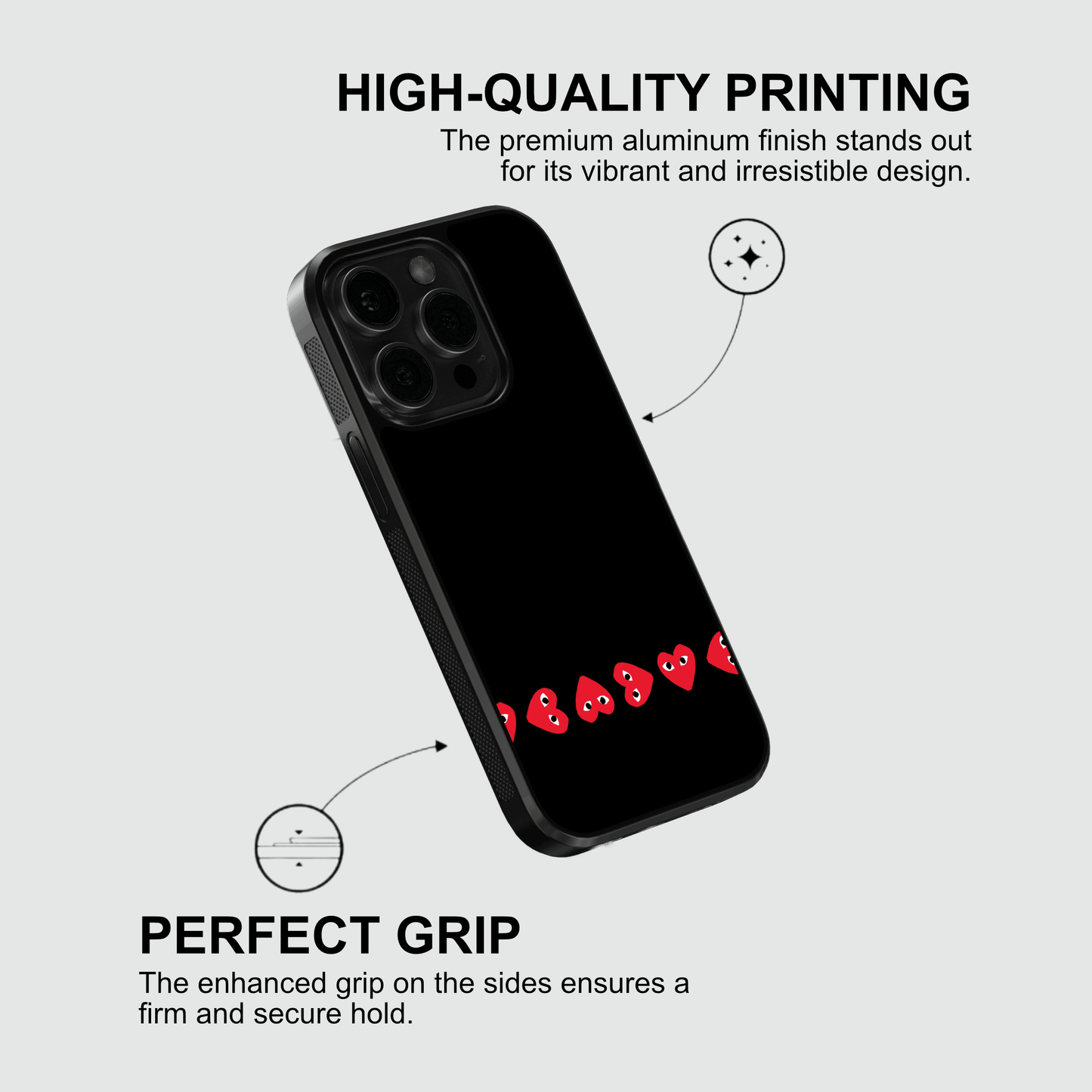 Converce X CDG – Black Multi Heart