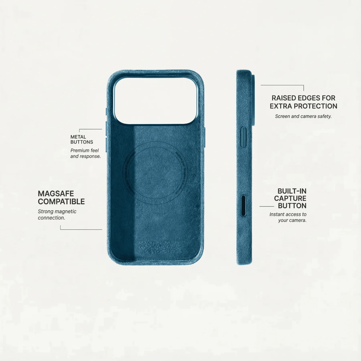 Alcantara Case - Ocean Blue