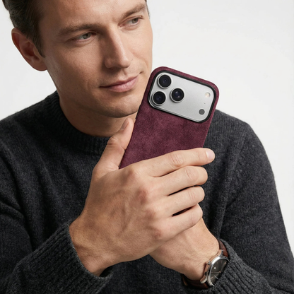 Alcantara Case - Wine Red