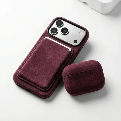 Alcantara Case - Wine Red