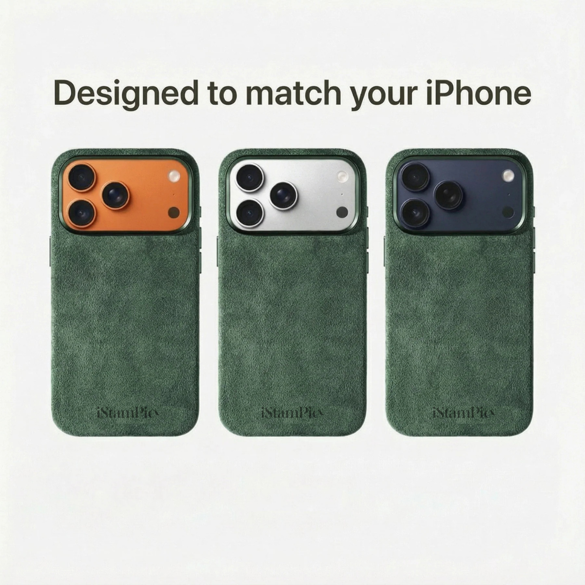Alcantara Case - Midnight Green