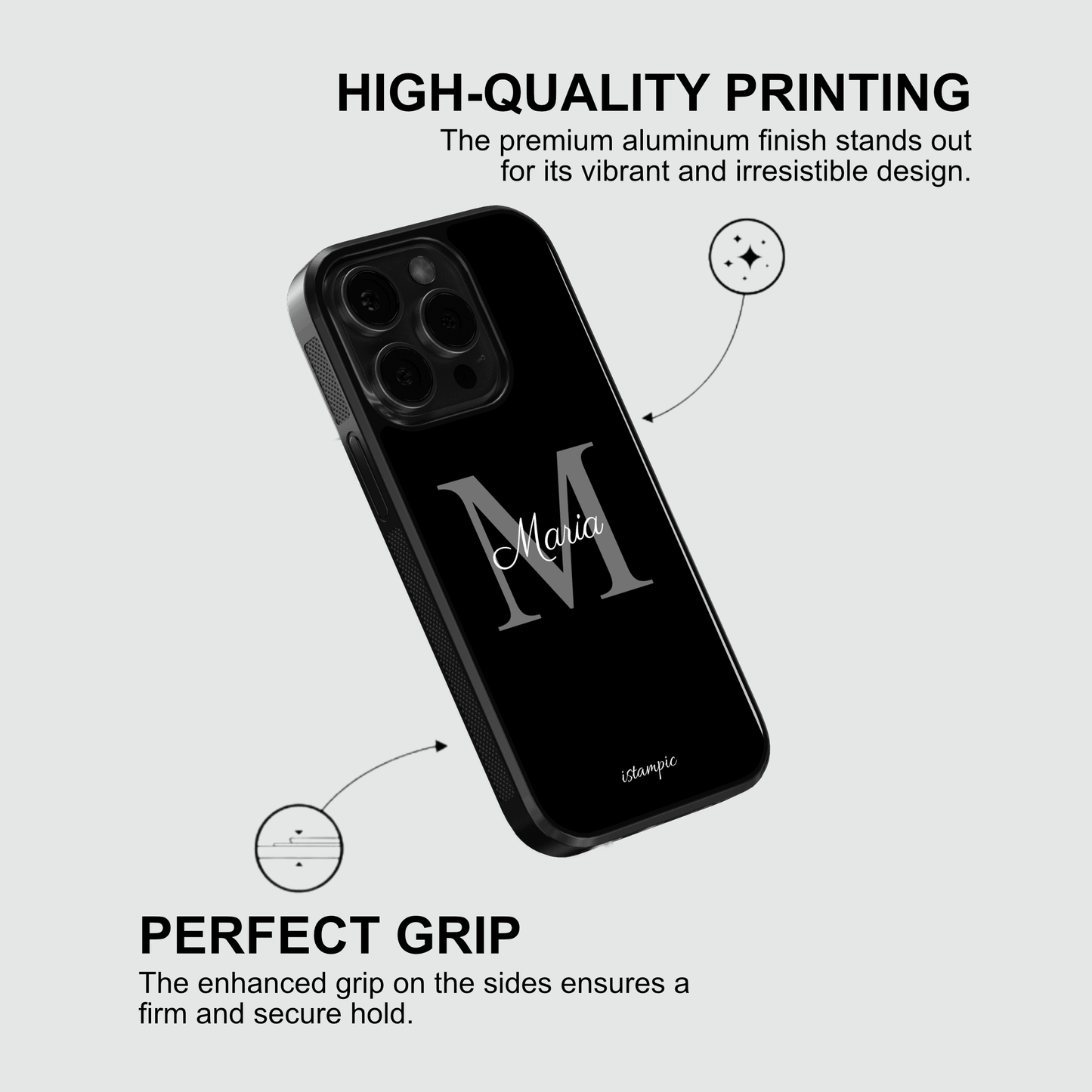 Black Initials Case