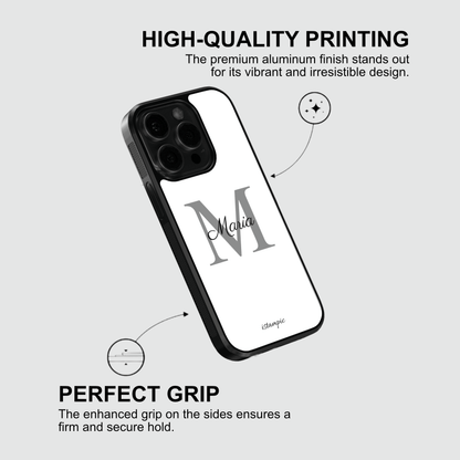 White Initials Case